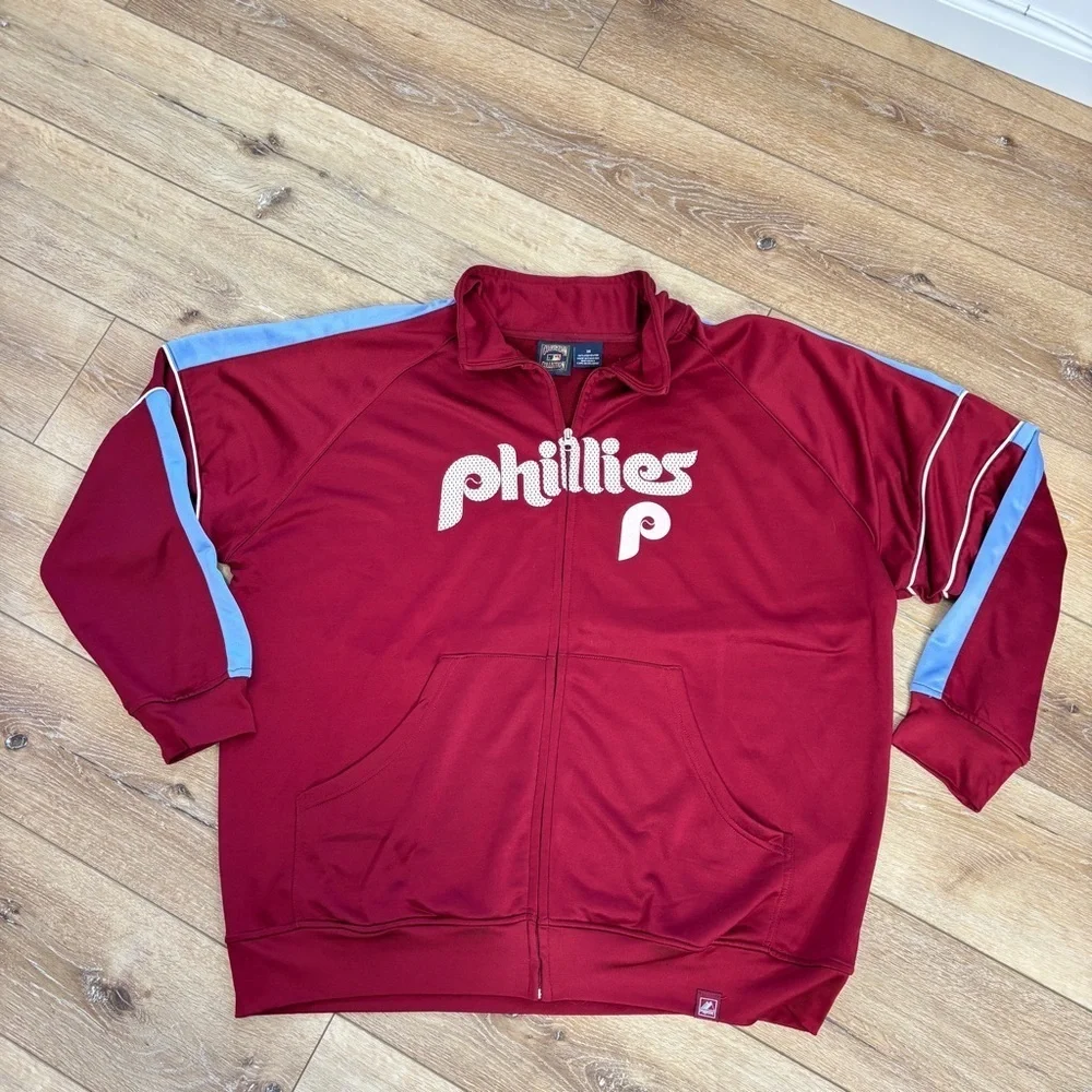 VTG PHILADELPHIA PHILLIES Baseball MLB Jacket Mens XXXL Cooperstown Collection